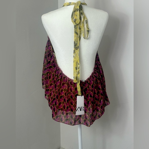 ZARA Printed Halter Top NWT - Picture 12 of 13